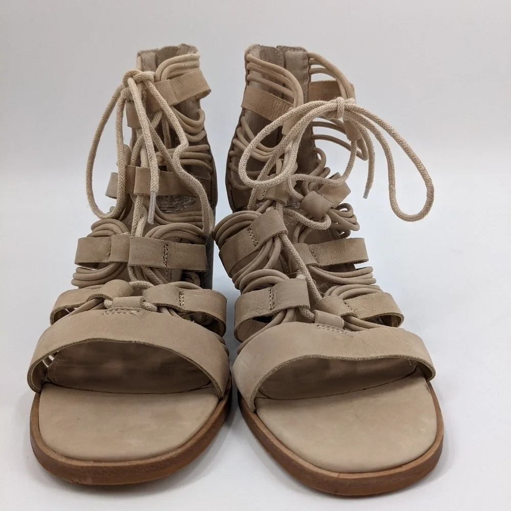 VINCE CAMUTO Kaiann Lace Up Heeled Sandals